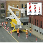 949-4169 Walthers Construction Lane Markers Kit (white, red stripes)