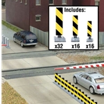 949-4168 Walthners Quiet Crossing Lane Markers Kit (yellow, black stripes)
