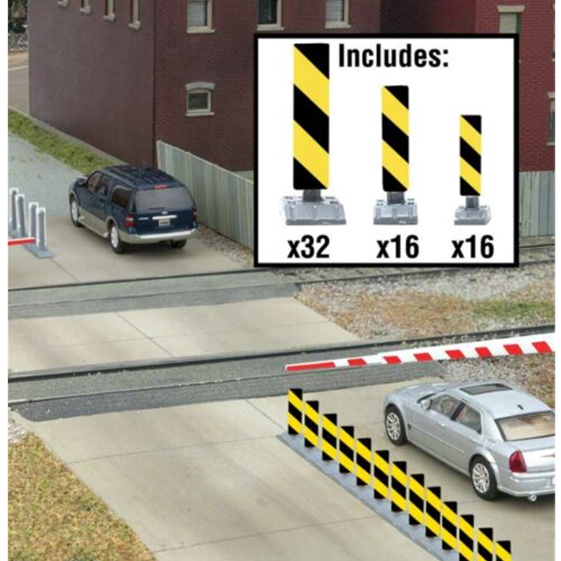 949-4168 Walthners Quiet Crossing Lane Markers Kit (yellow, black stripes)