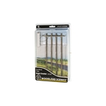 WOOUS2280 Woodland Scenics O Scale Pre-Wired Poles - Single Crossbar