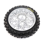 LOS46007 Losi Dunlop MX53 Rear Tire Mounted, Chrome: Promoto-MX