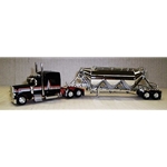 TNSSPEC017 Trucks n Stuff Peterbilt 389 Sleeper Cab Tractor w/Pneumatic Bulk Trailer - Assembled