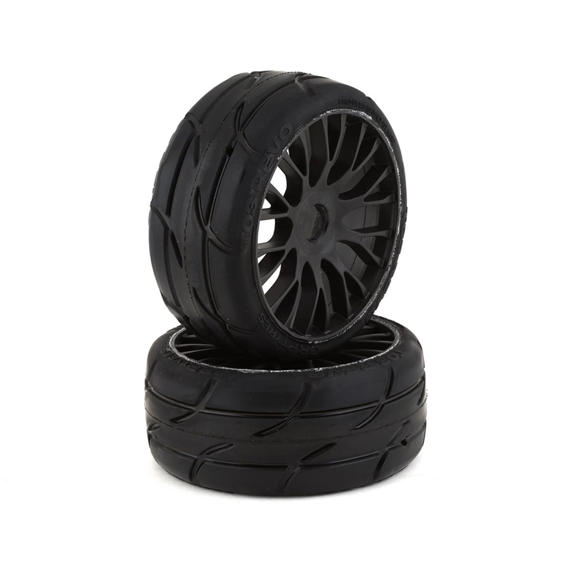 GRP Tyres GT - TO3 Revo Belted Pre-Mounted 1/8 Buggy Tires (Black) (2) (XM5) w/FLEX Wheel