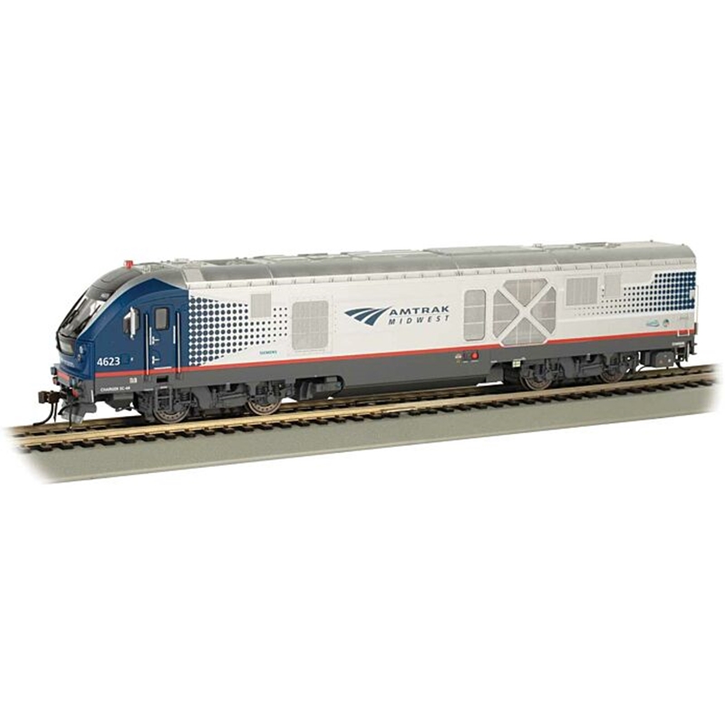 N Siemens SC-44 Charger - Sound and DCC - Amtrak Midwest 4623 (silver, blue, red)