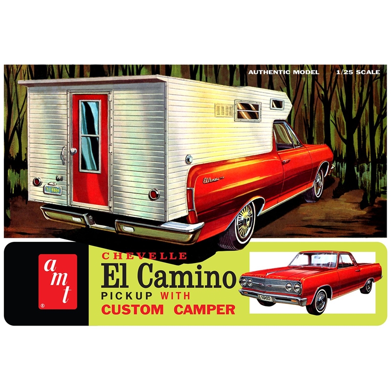 AMT1364 1965 El Camino w/Camper 1:25 Kit