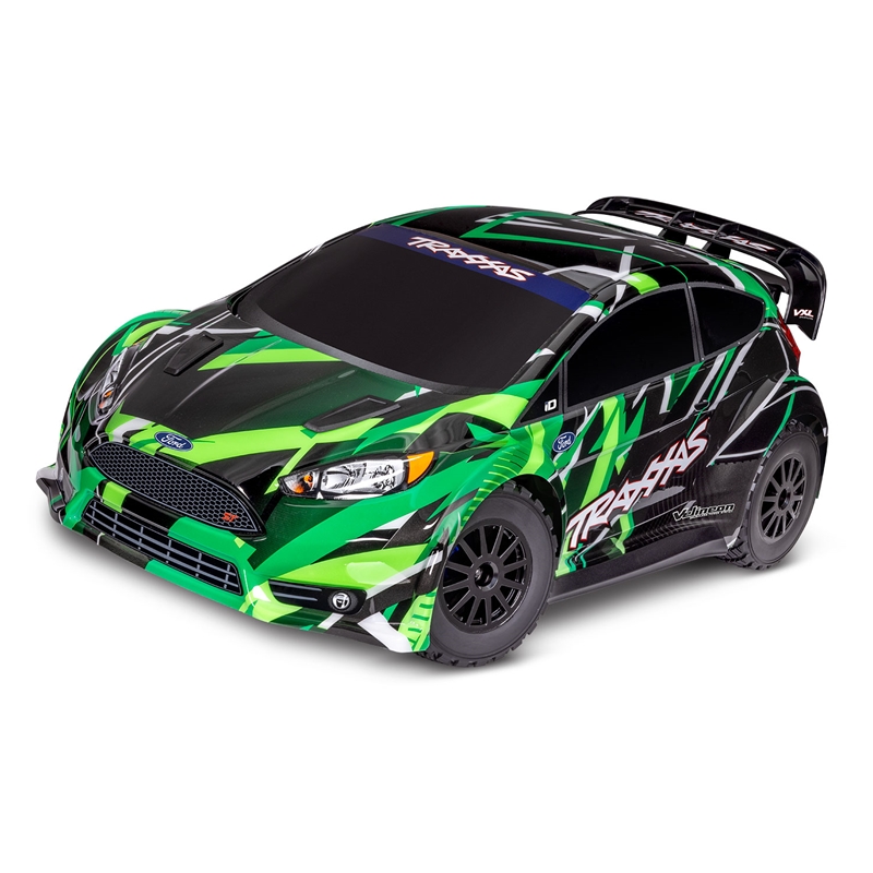TRA74276-4 Green Traxxas Ford Fiesta Rally VXL Brushless Rally Racer