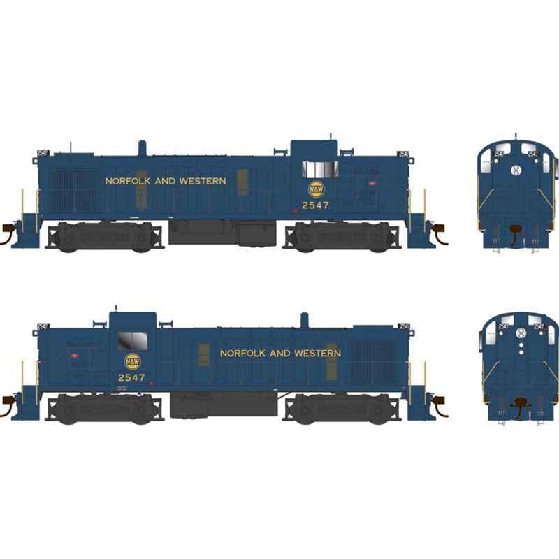 Bow25220 Bowser HO Alco RS-3 Phase3 N&W ##2554 DC